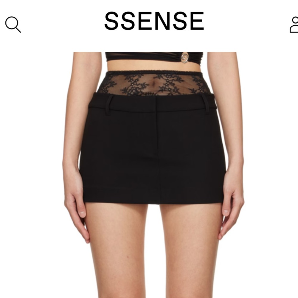 Bec & Bridge Black Mini Skirt